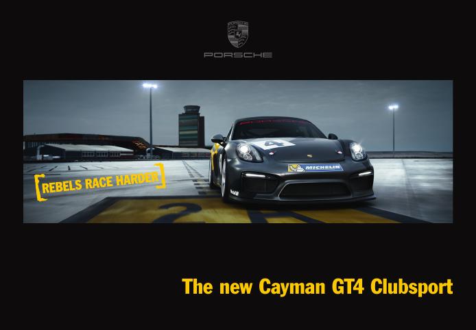 Рекламный буклет Porsche 981 Cayman GT4 ClubSport